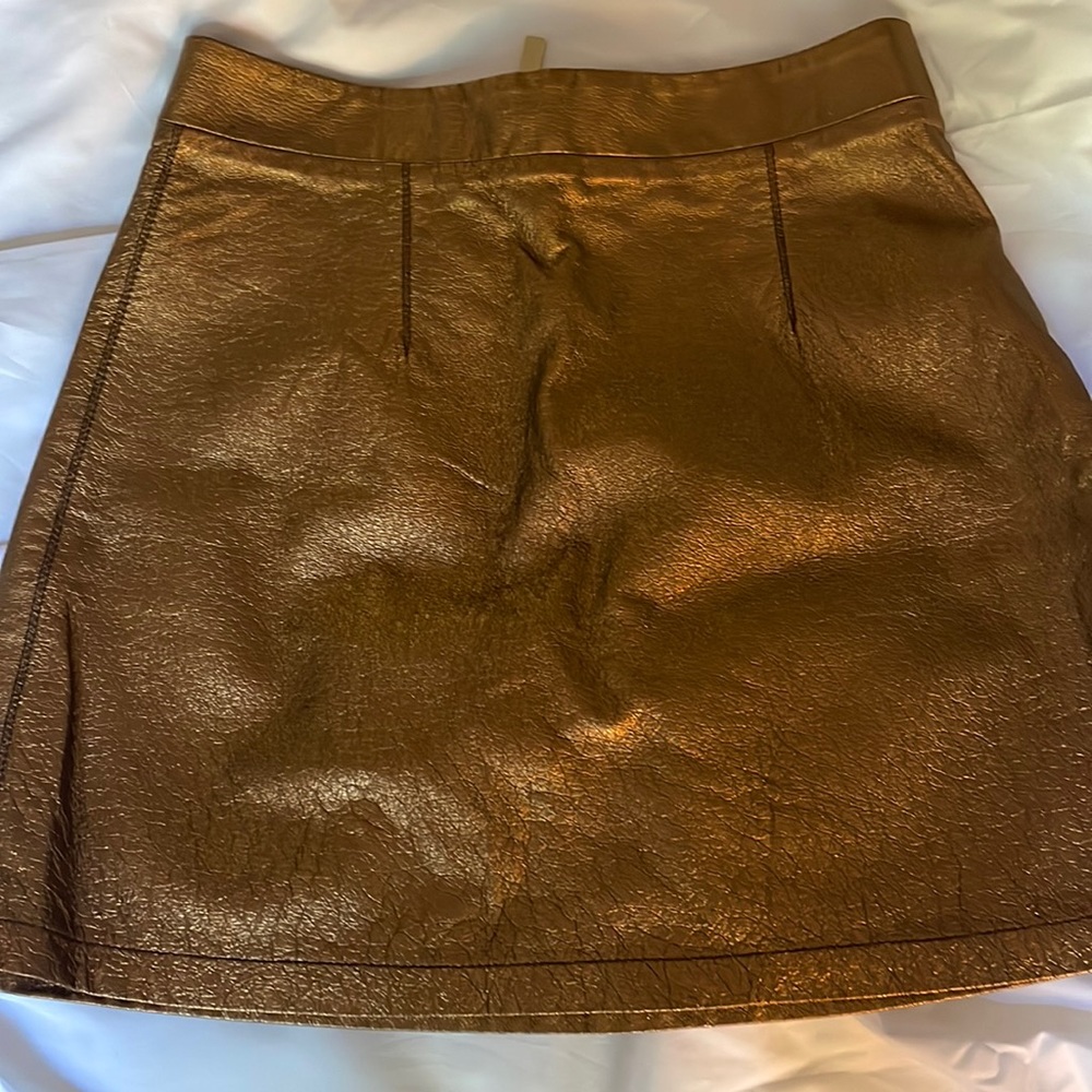 Gorgeous burnt copper mini skirt